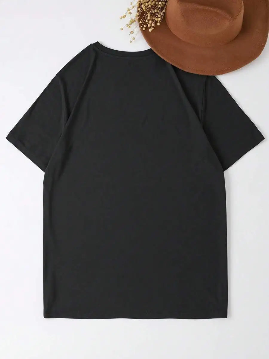 Chaos Coordinator Slogan Black Loose Casual Women's T-Shirt